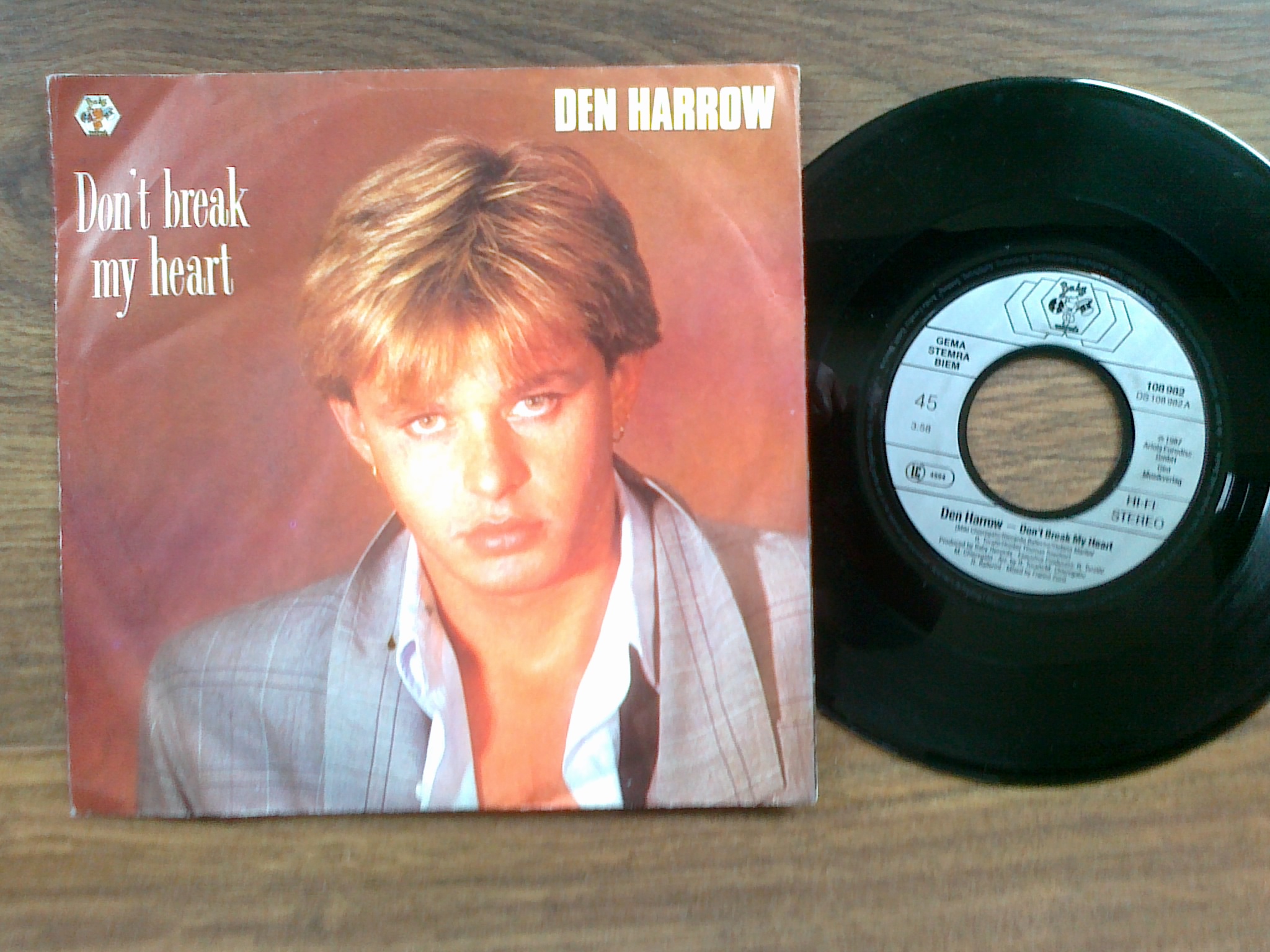 Den Harrow - Don't break my heart 7'single